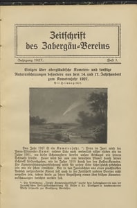 Titelblatt der Ausgabe 1927 I